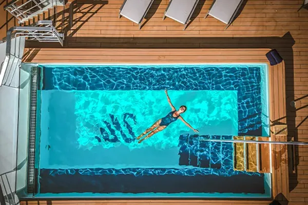 Heated outdoor pool